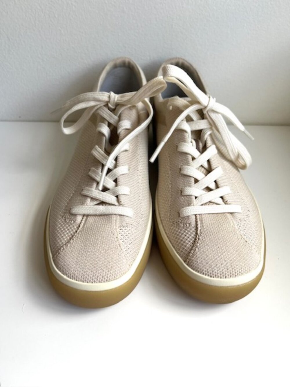 NWT Rothy's The Lace Up Sneakers in Biscuit | Women's Size 8 - Picture 6 of 8